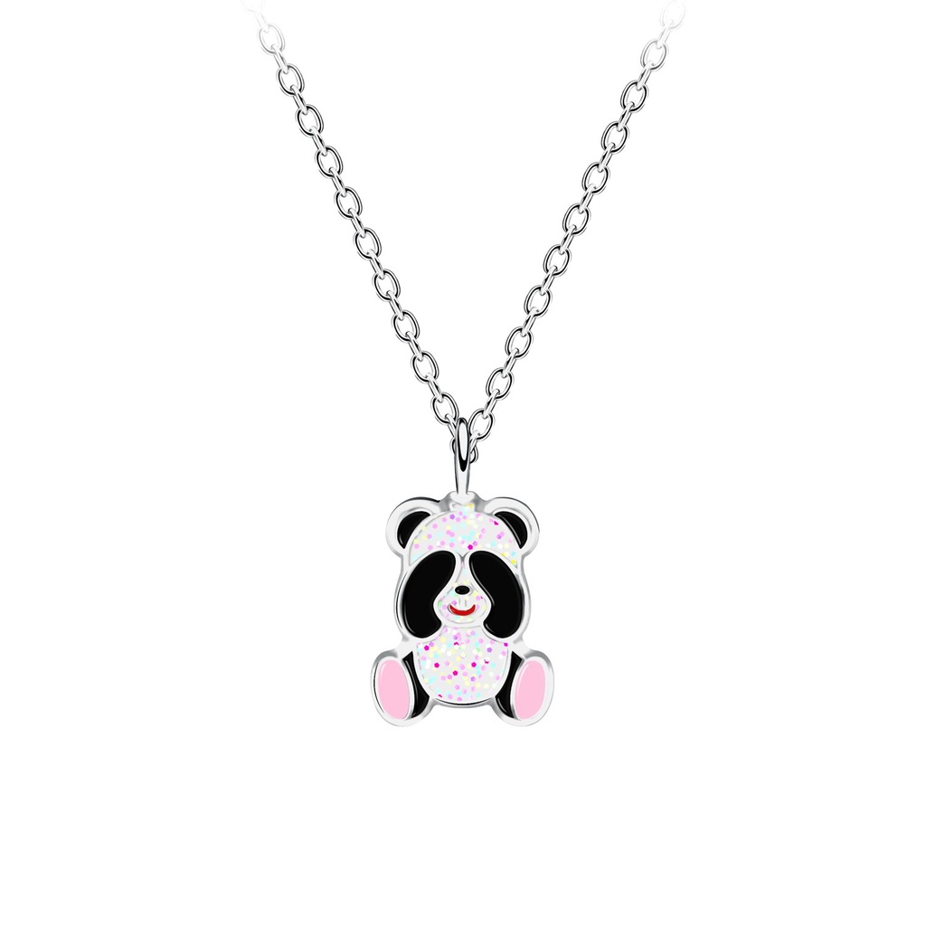 Collier panda en argent