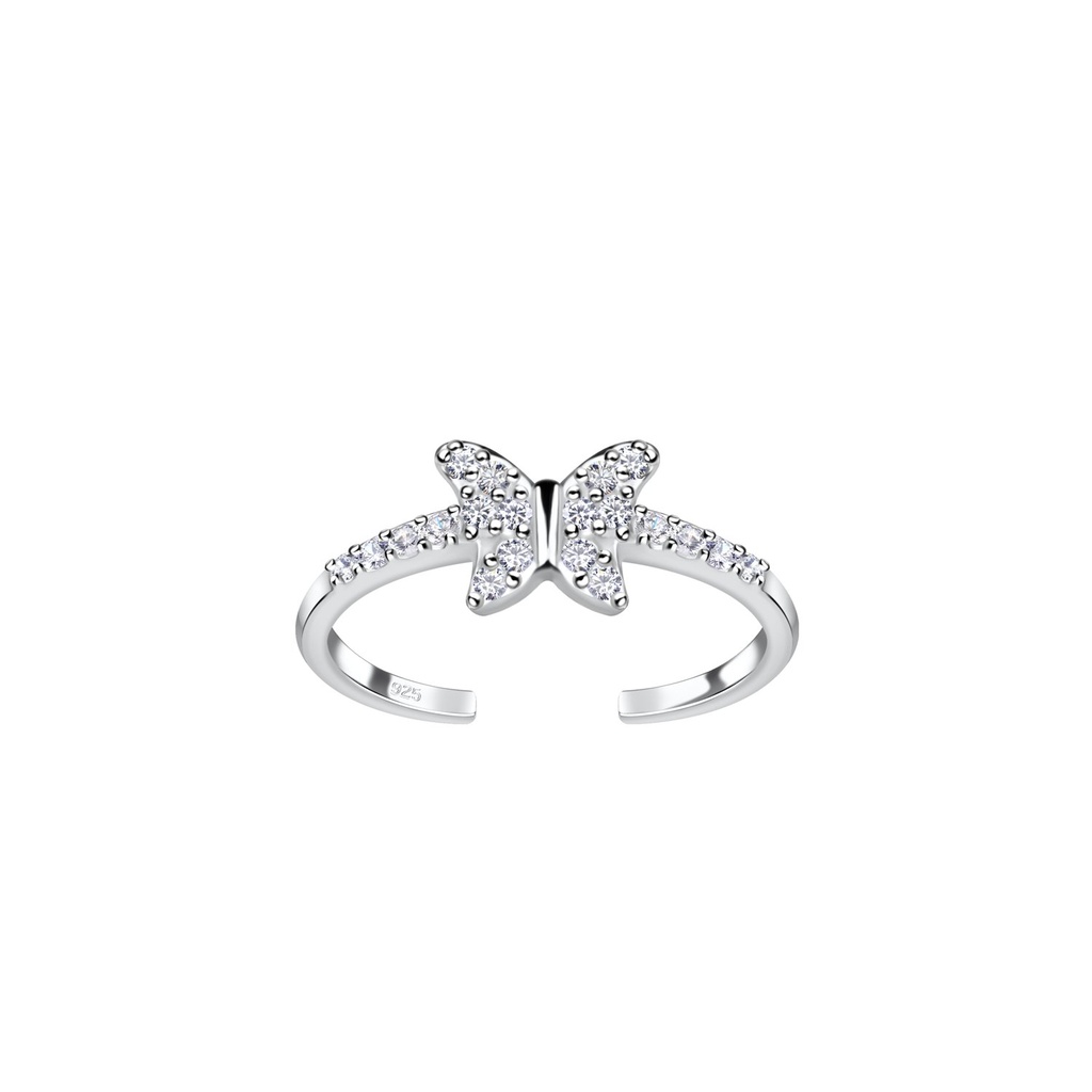 Bague d'orteil papillon en argent