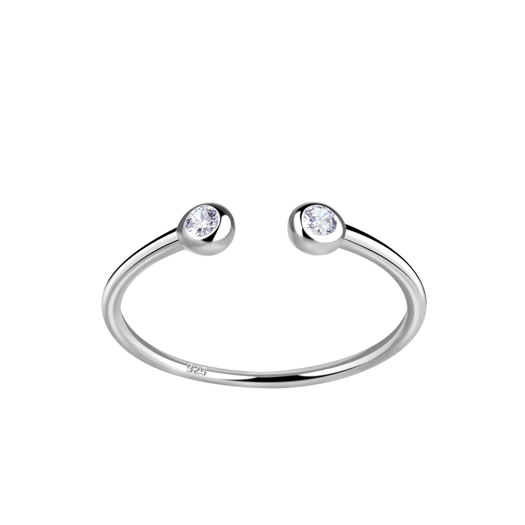 Bague ouverte en argent