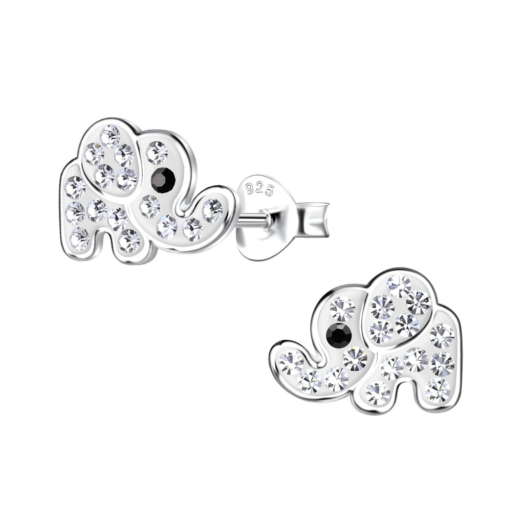Puces d'oreilles éléphant en argent