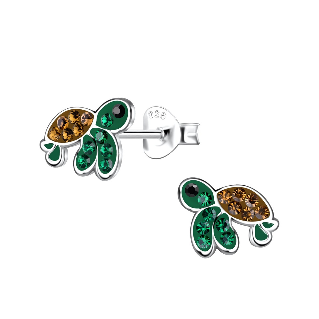 [10030430] Puces d'oreilles tortue en argent