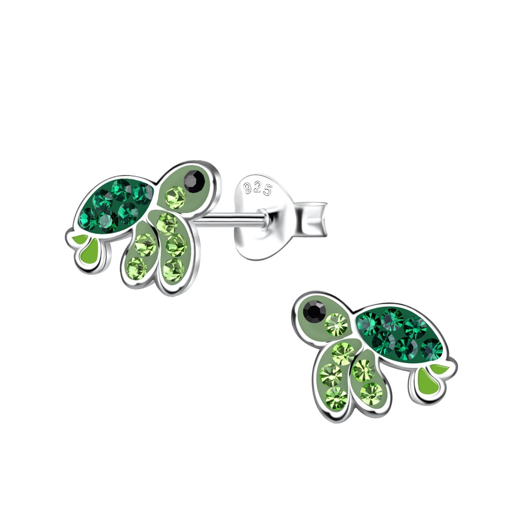 Silver Turtle Stud Earrings
