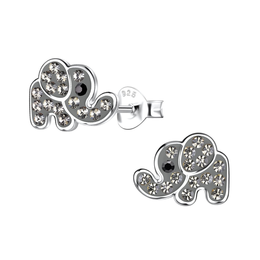 Puces d'oreilles éléphant en argent