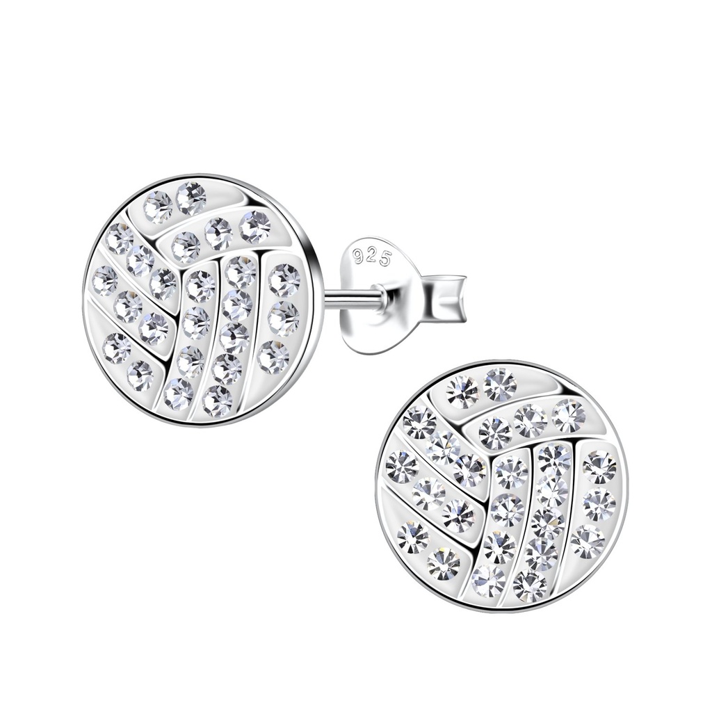 Puces d'oreilles volley-ball en argent