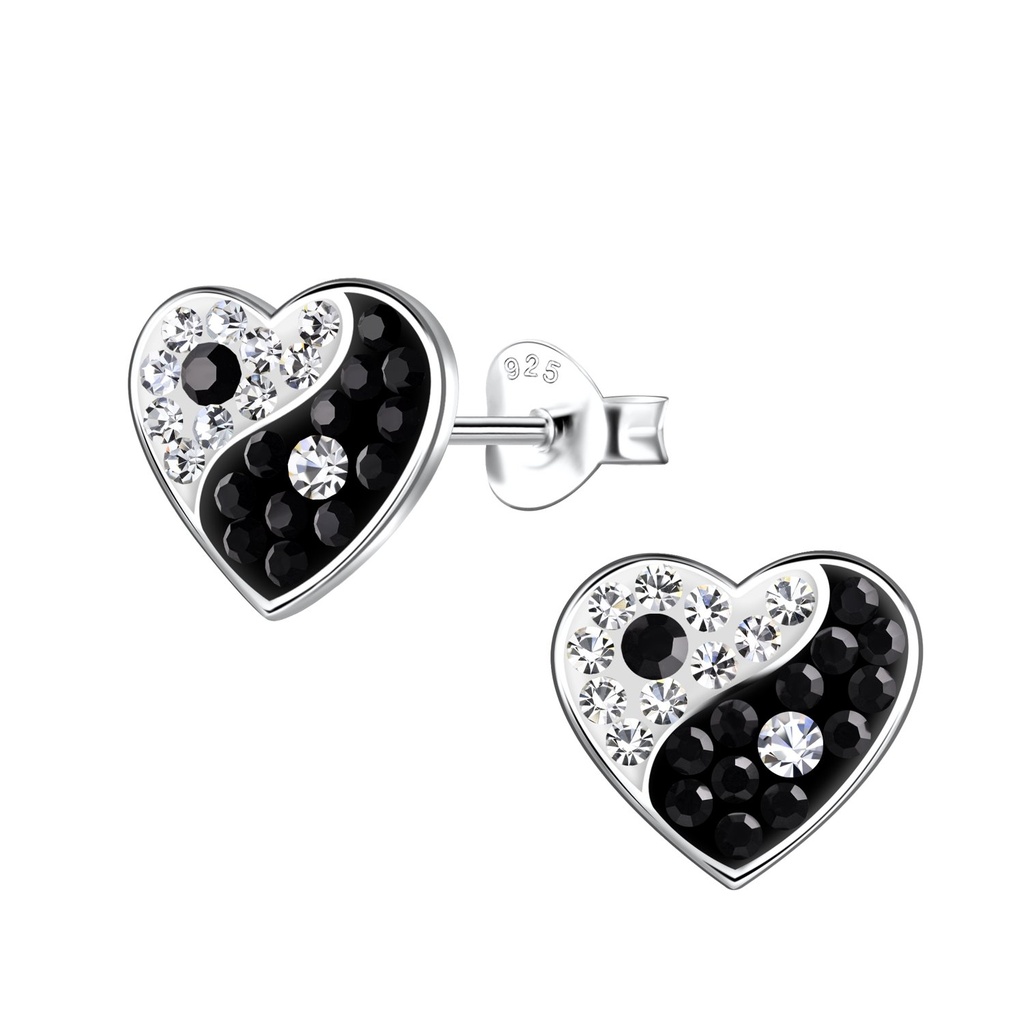 [10030338] Puces d'oreilles cœur en argent