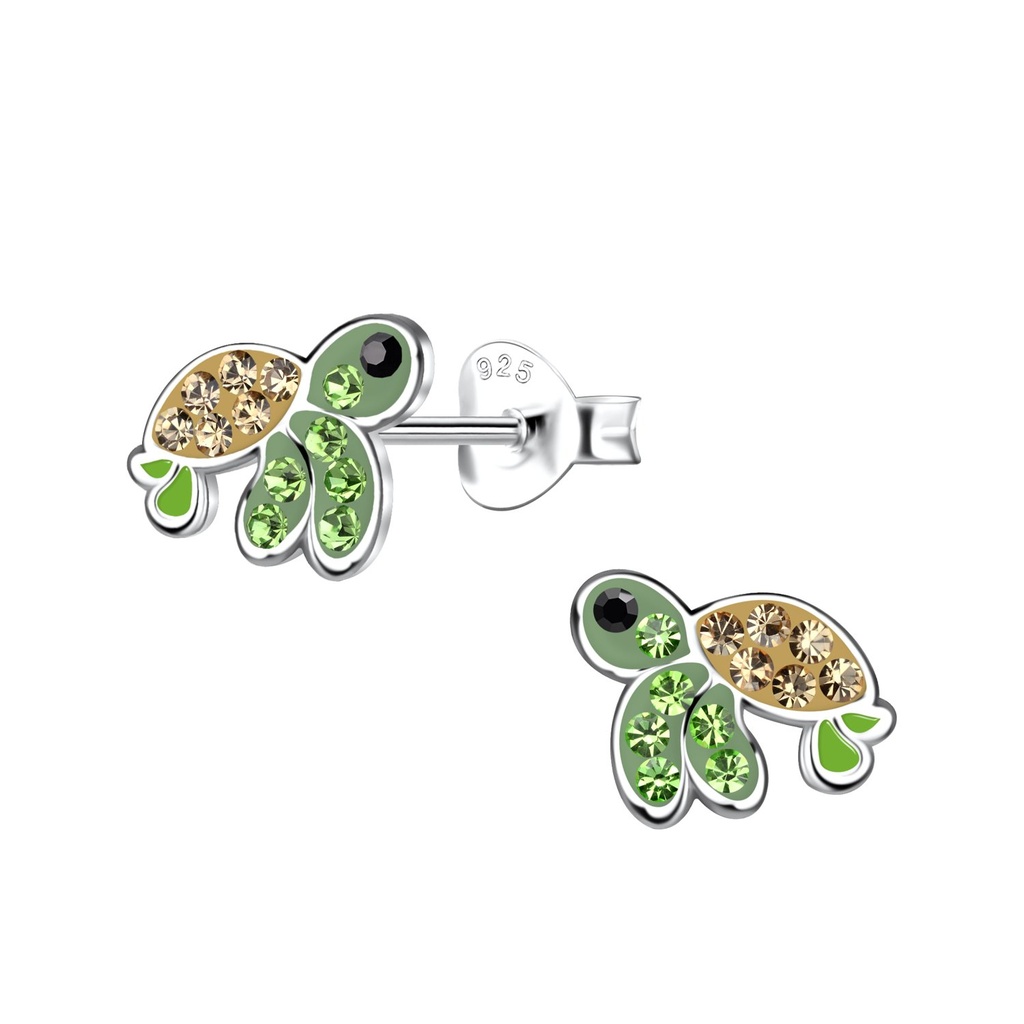 [10030431] Puces d'oreilles tortue en argent