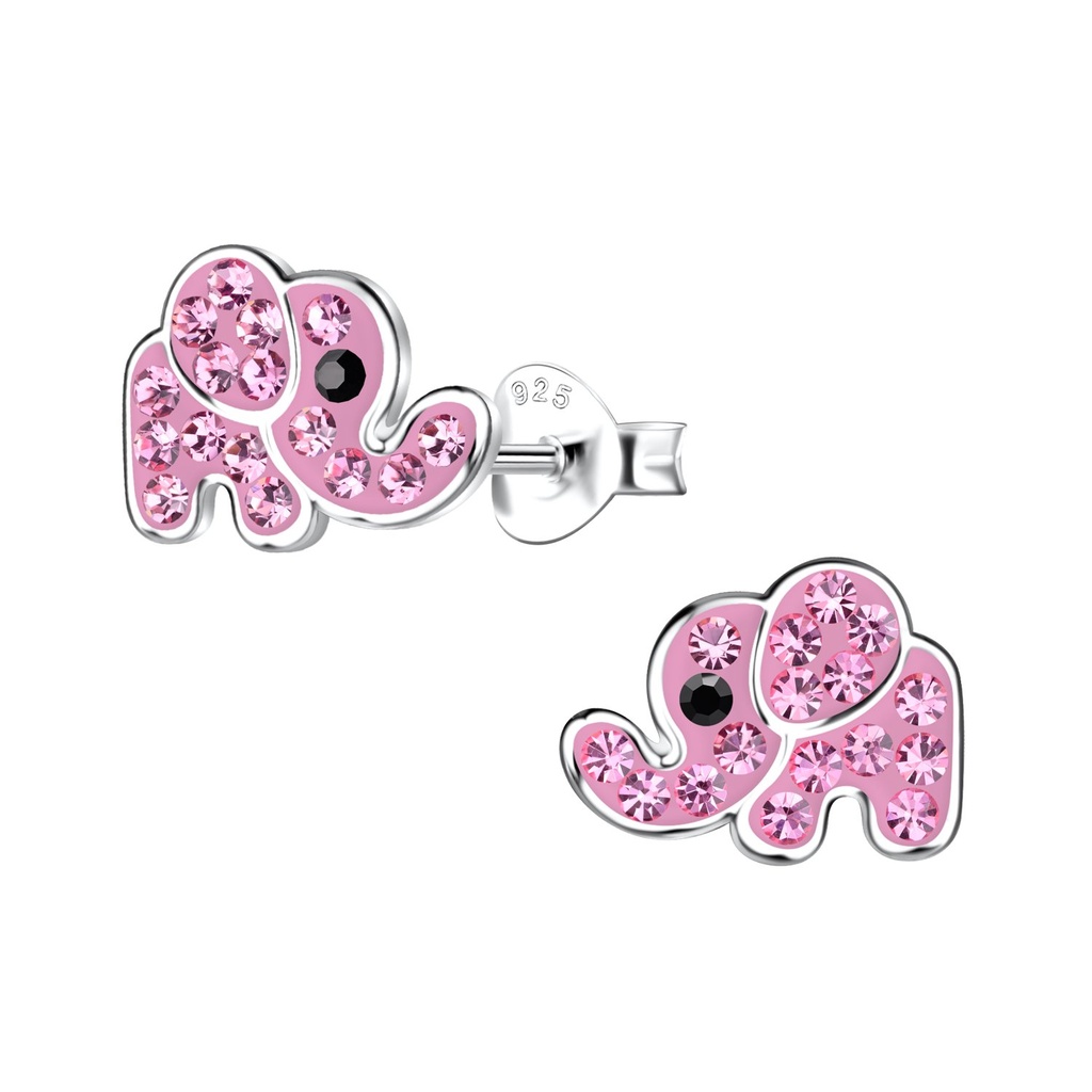 Puces d'oreilles éléphant en argent