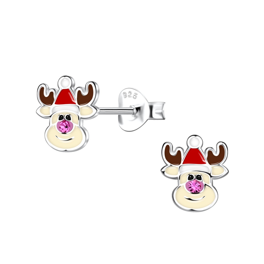 [10030629] Puces d'oreilles renne en argent
