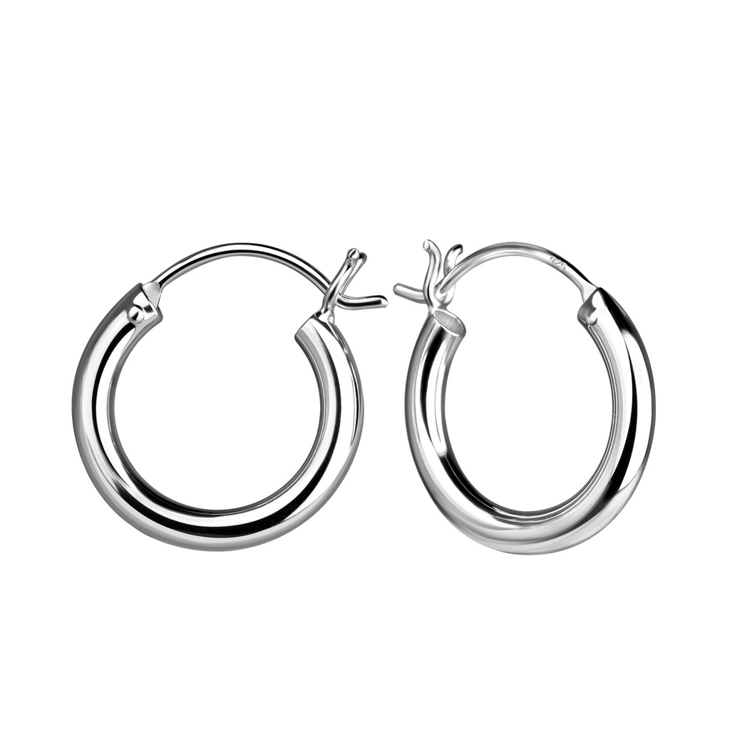 Créoles françaises en argent 17 mm
