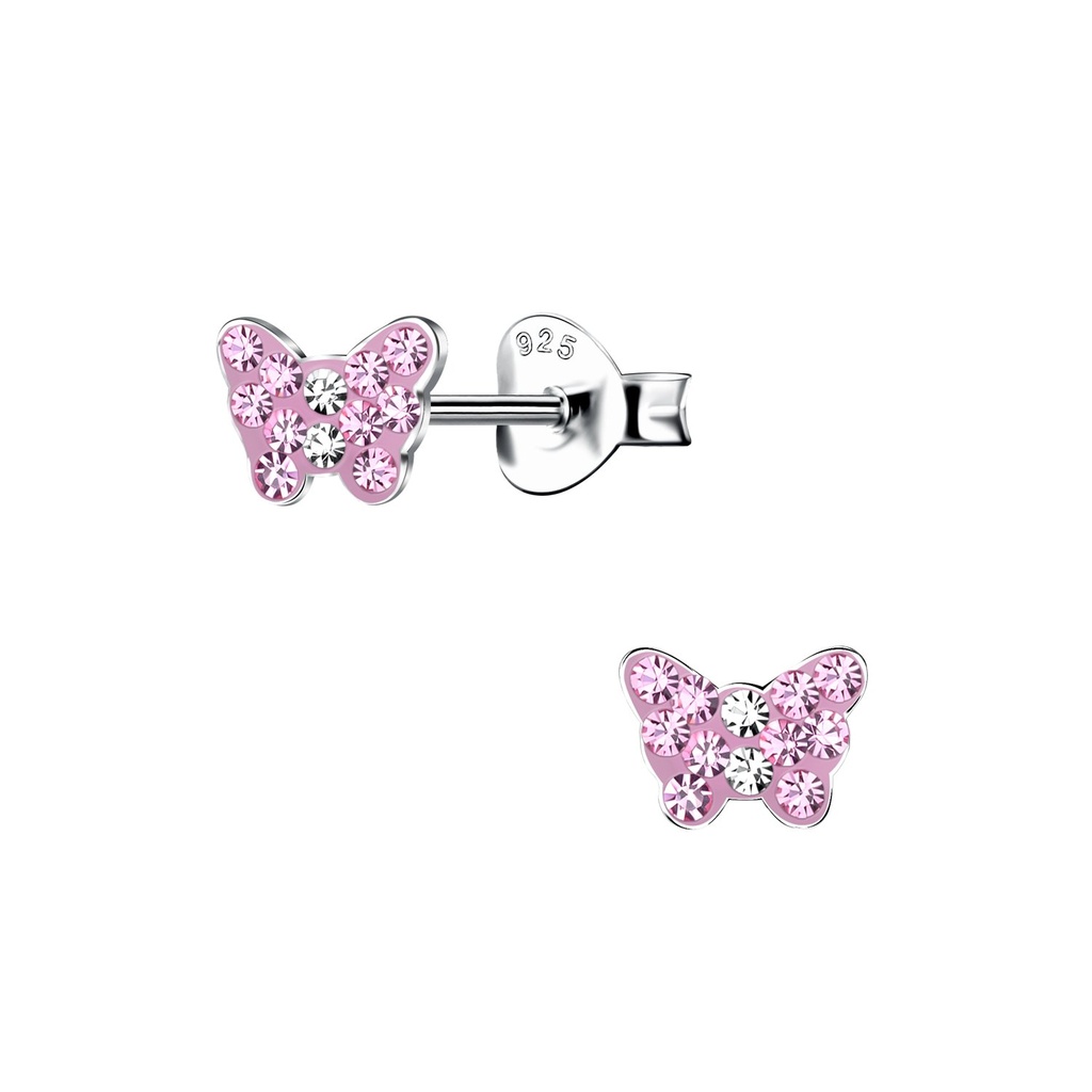 Silver Butterfly Stud Earrings
