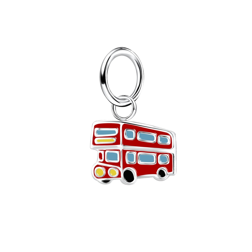 [10018940] Silver London Bus Pendant