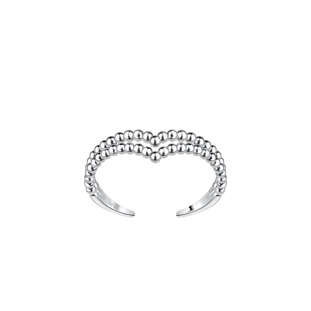 [10030560] Silver V Shaped Toe Ring