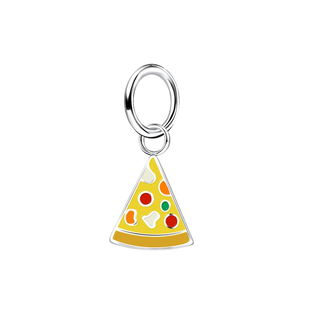 [10018936] Silver Pizza Pendant
