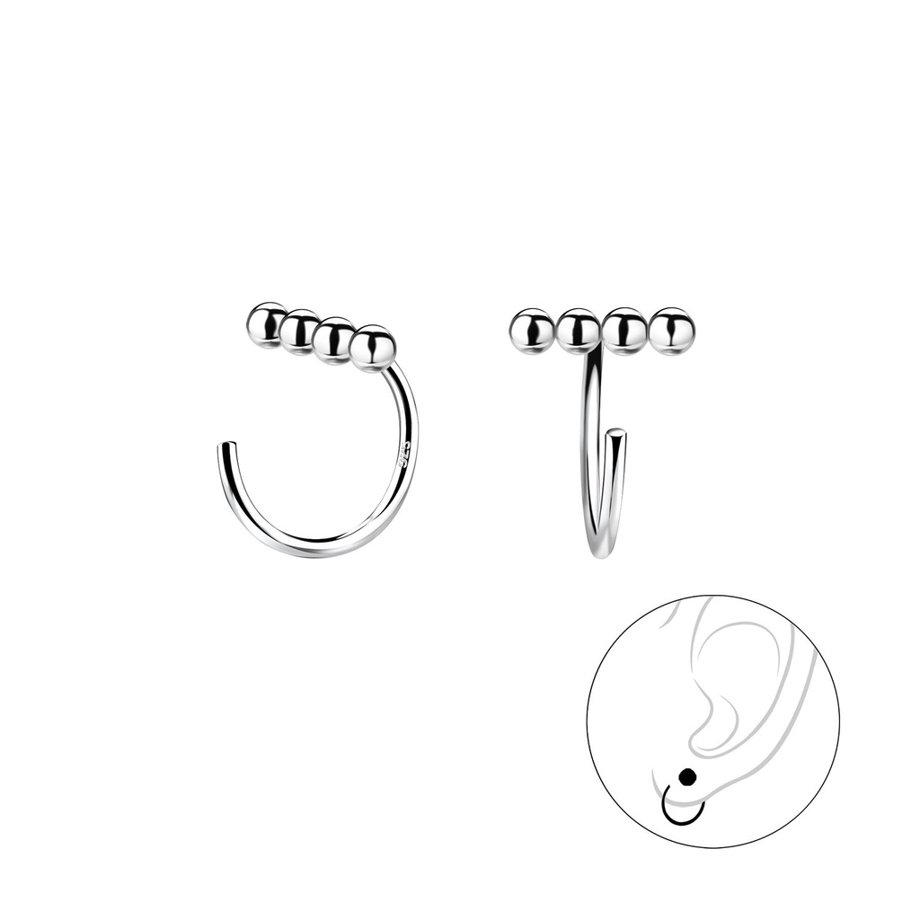 [10017303] Silver Ear Huggers