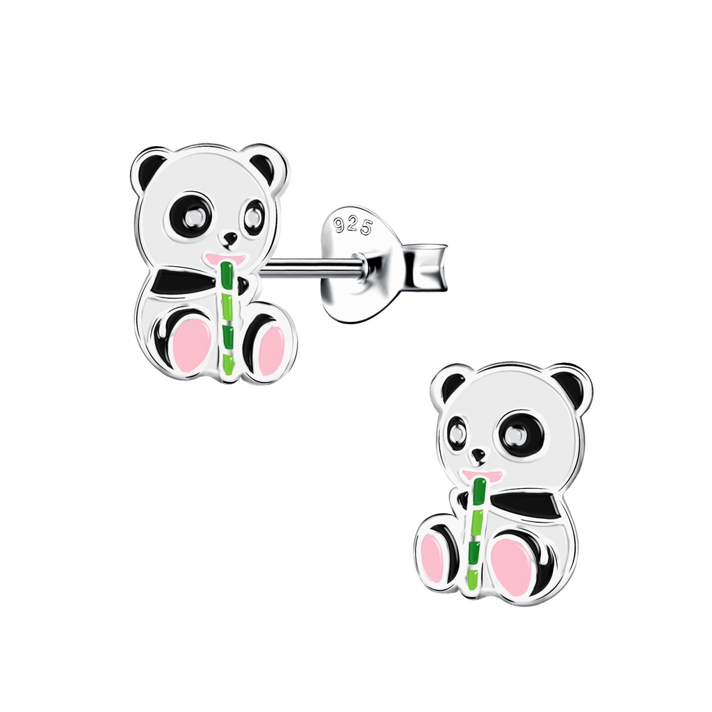 [10028690] Puces d'oreilles panda en argent