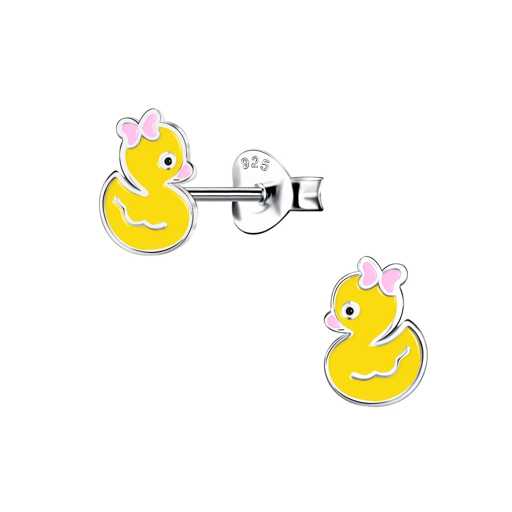 Puces d'oreilles canard en argent