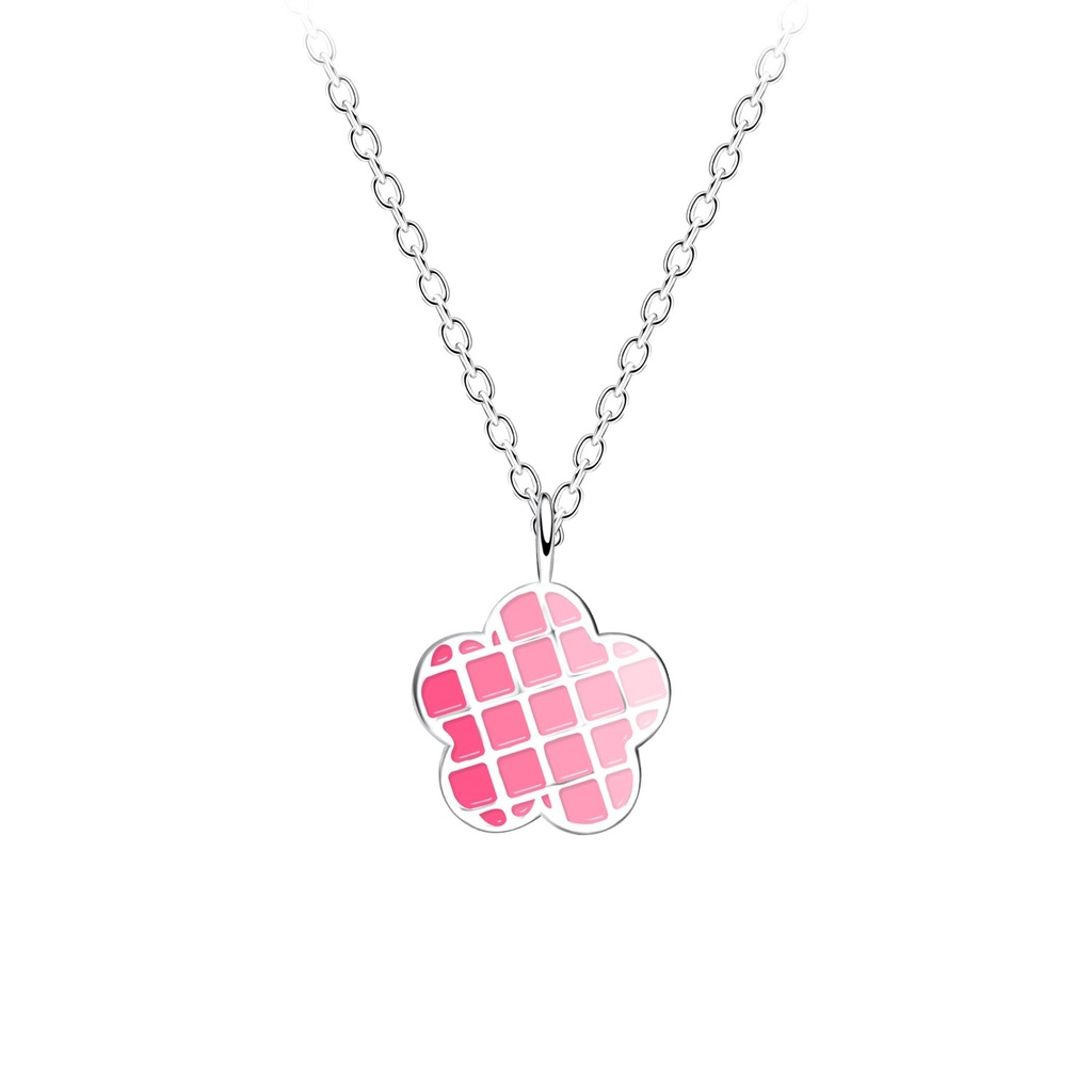 Collier fleur en argent