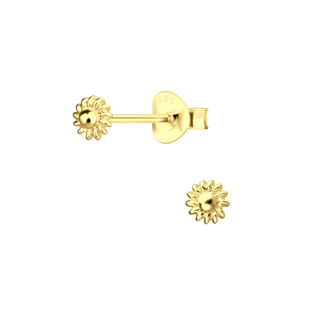 Silver Twisted Ball Stud Earrings