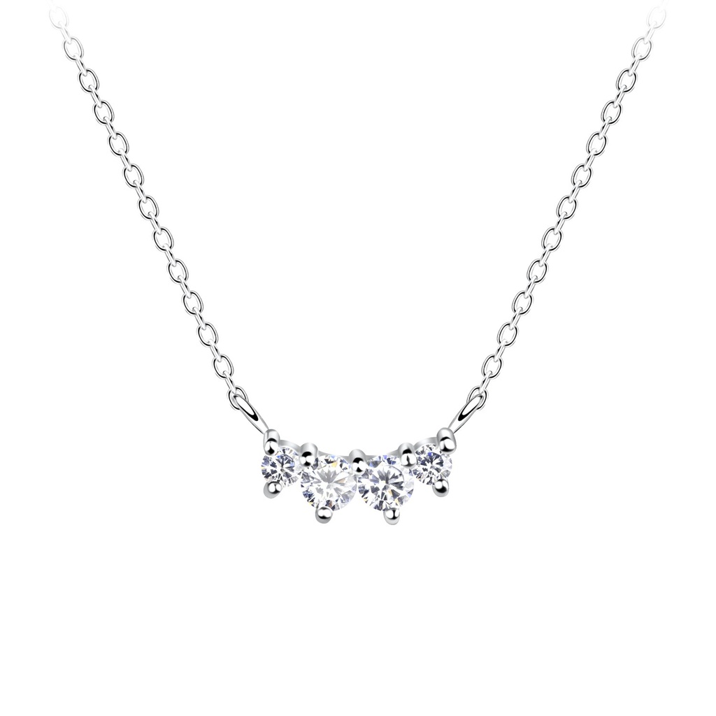 Collier pierres quatre en argent