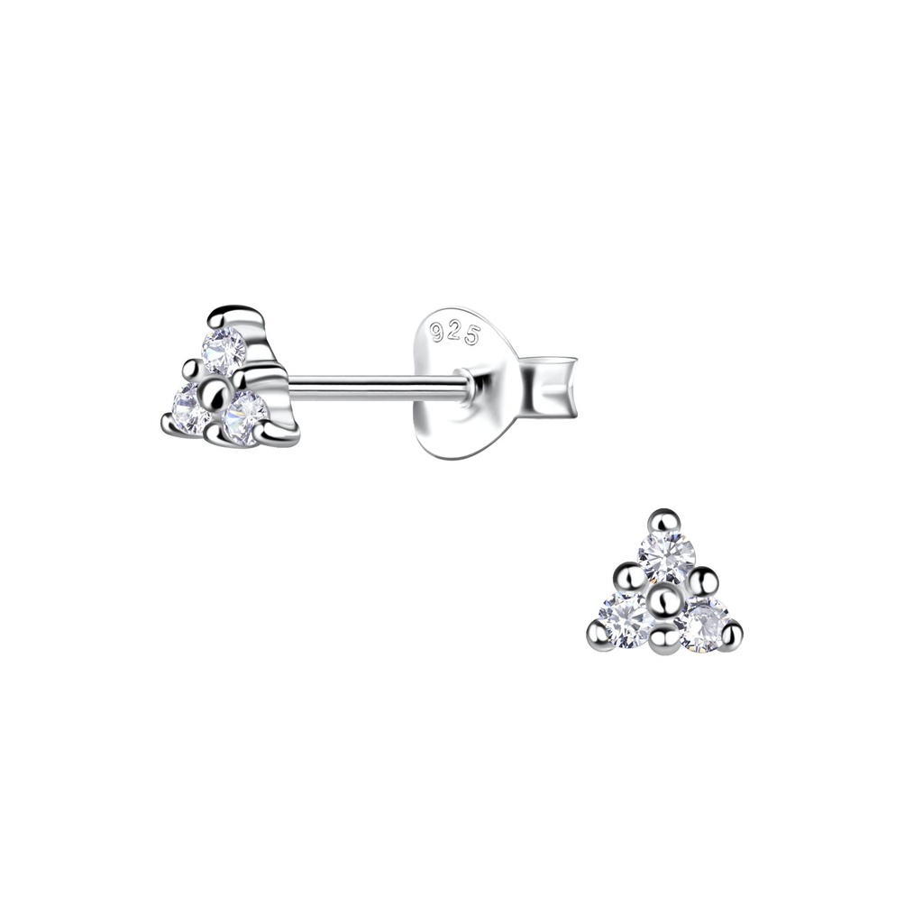 Puces d'oreilles triangle en argent