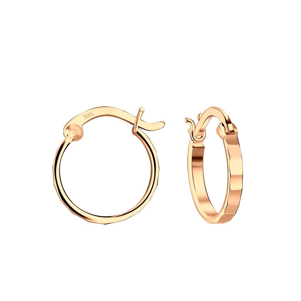 Créoles fermoir français en argent 12 mm