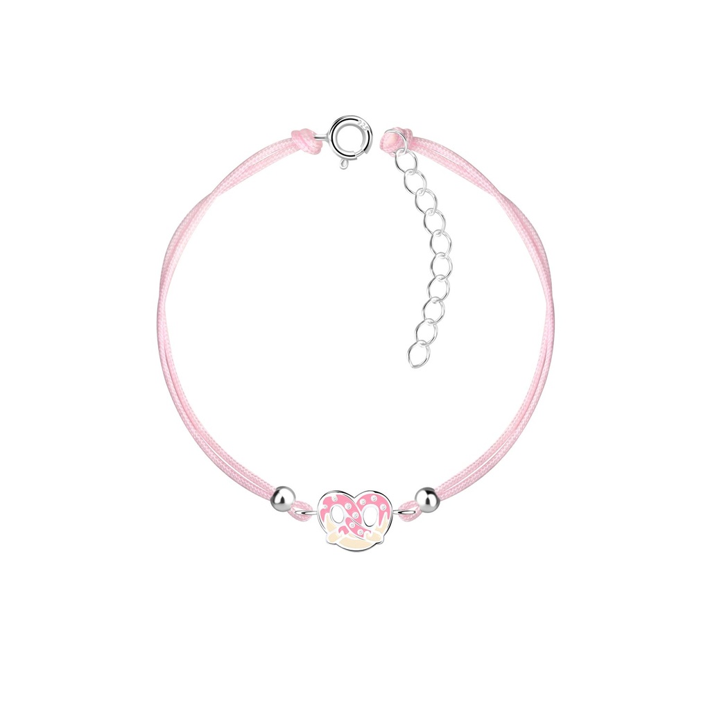 Bracelet cordon bretzel en argent