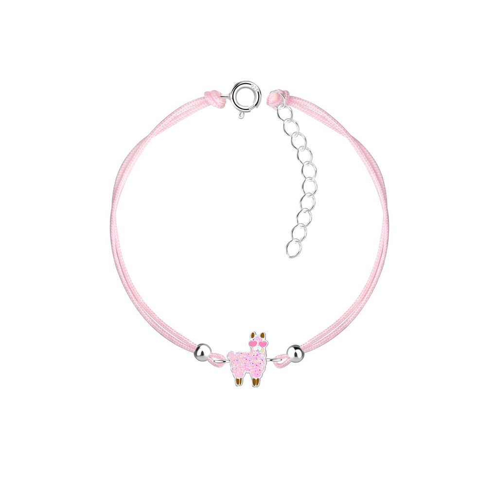 Bracelet cordon lama en argent