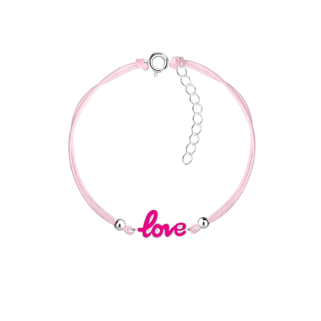 Silver Love Cord Bracelet