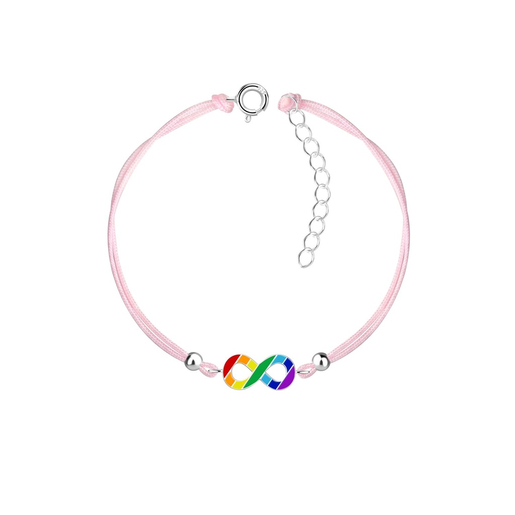 Bracelet cordon infini en argent