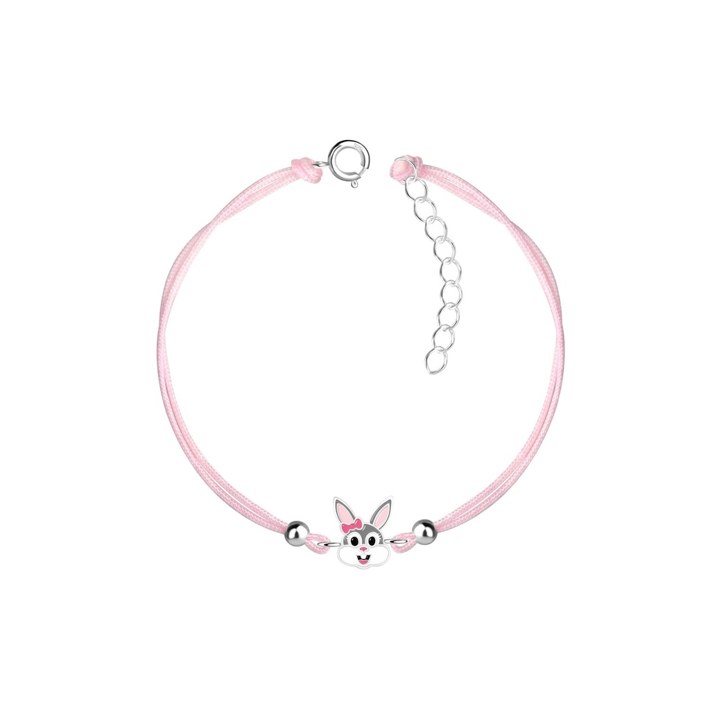Silver Bunny Cord Bracelet