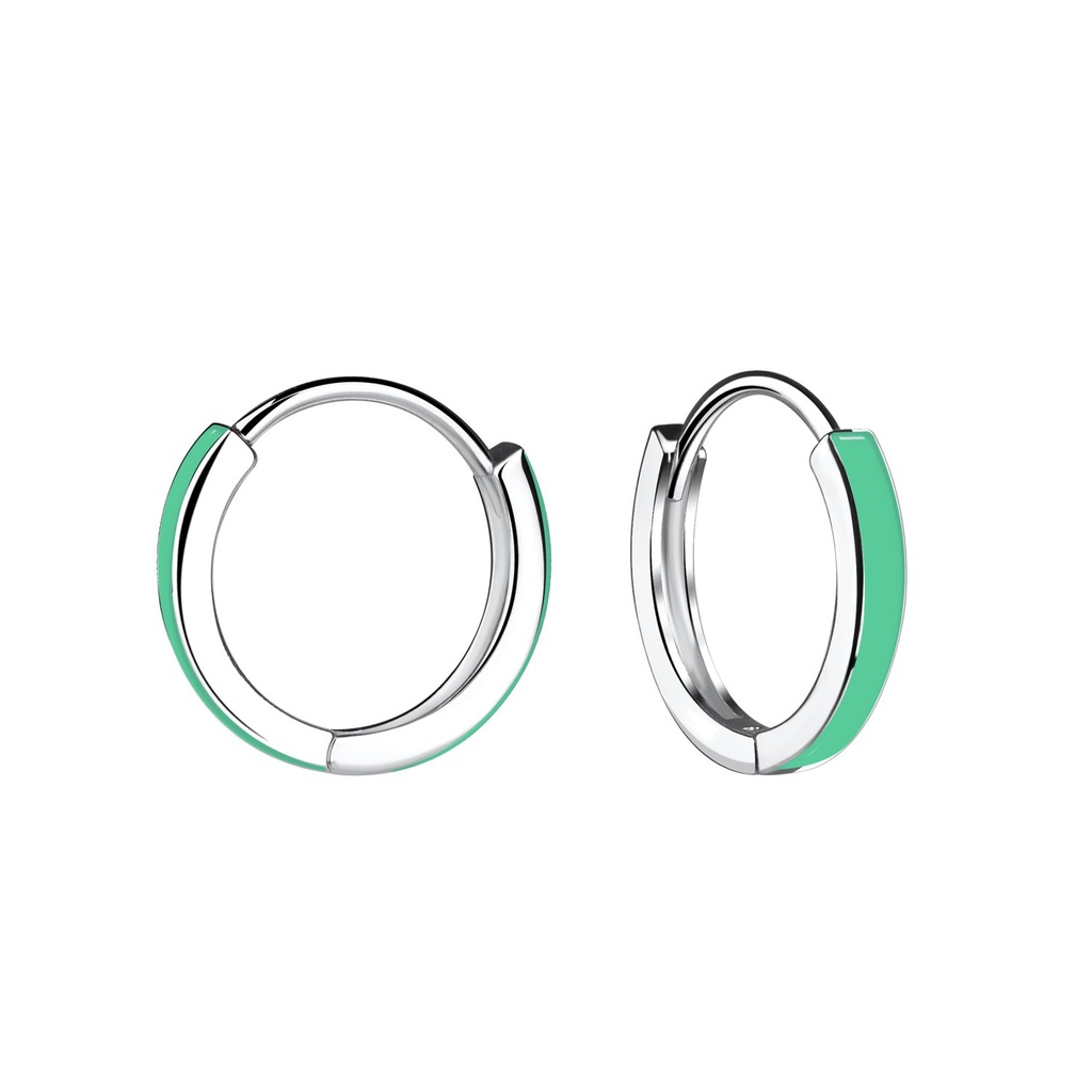 [10024156] 13mm Silver Huggie Earrings