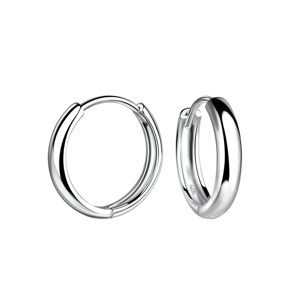 [10028686] Créoles huggie en argent 15 mm