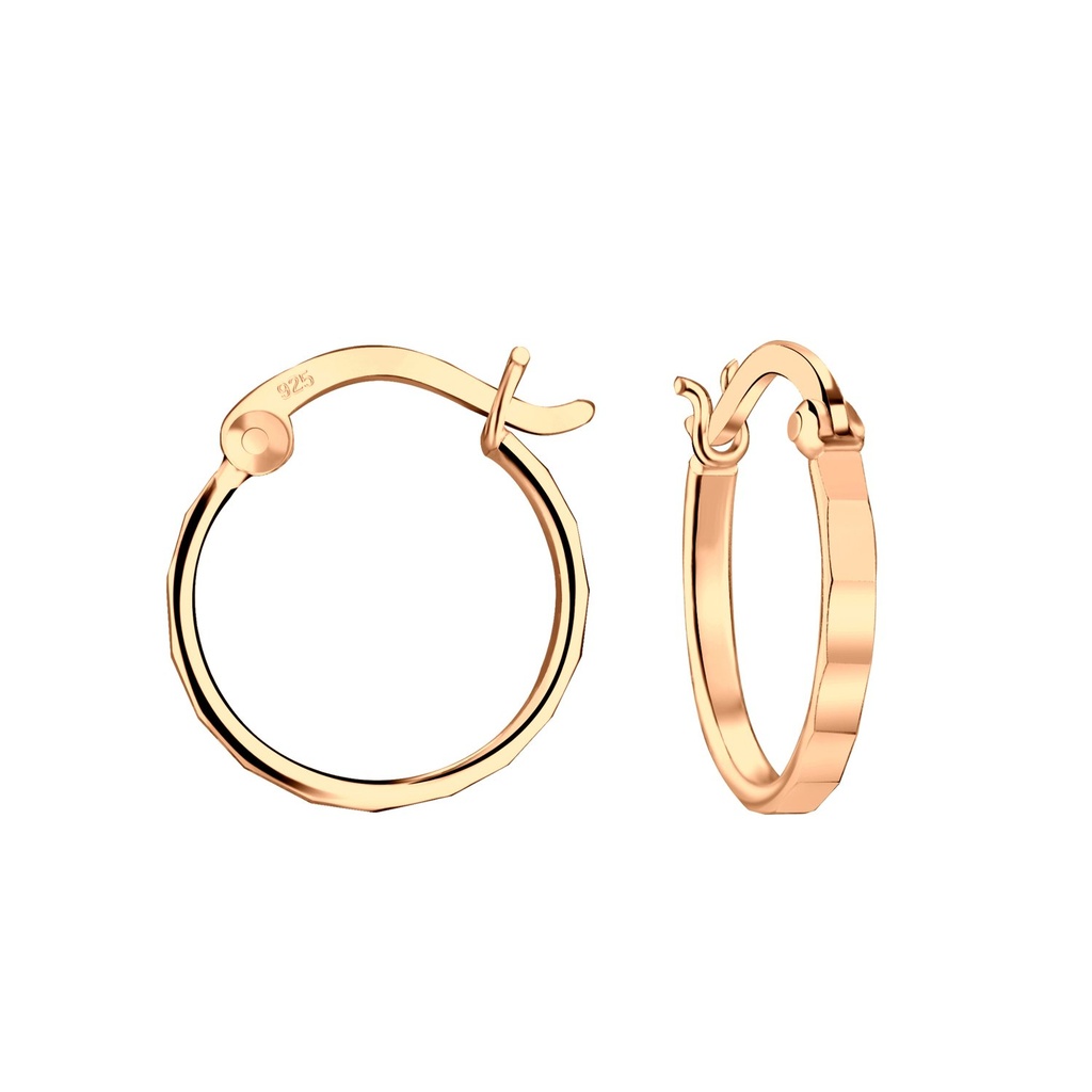 [10029895] 14mm Silver French Lock Hoop Earrings