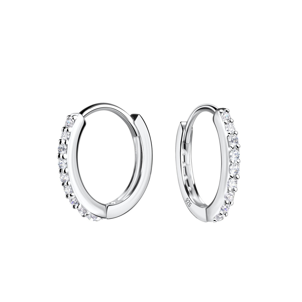 [10028683] Créoles huggie en argent 14 mm