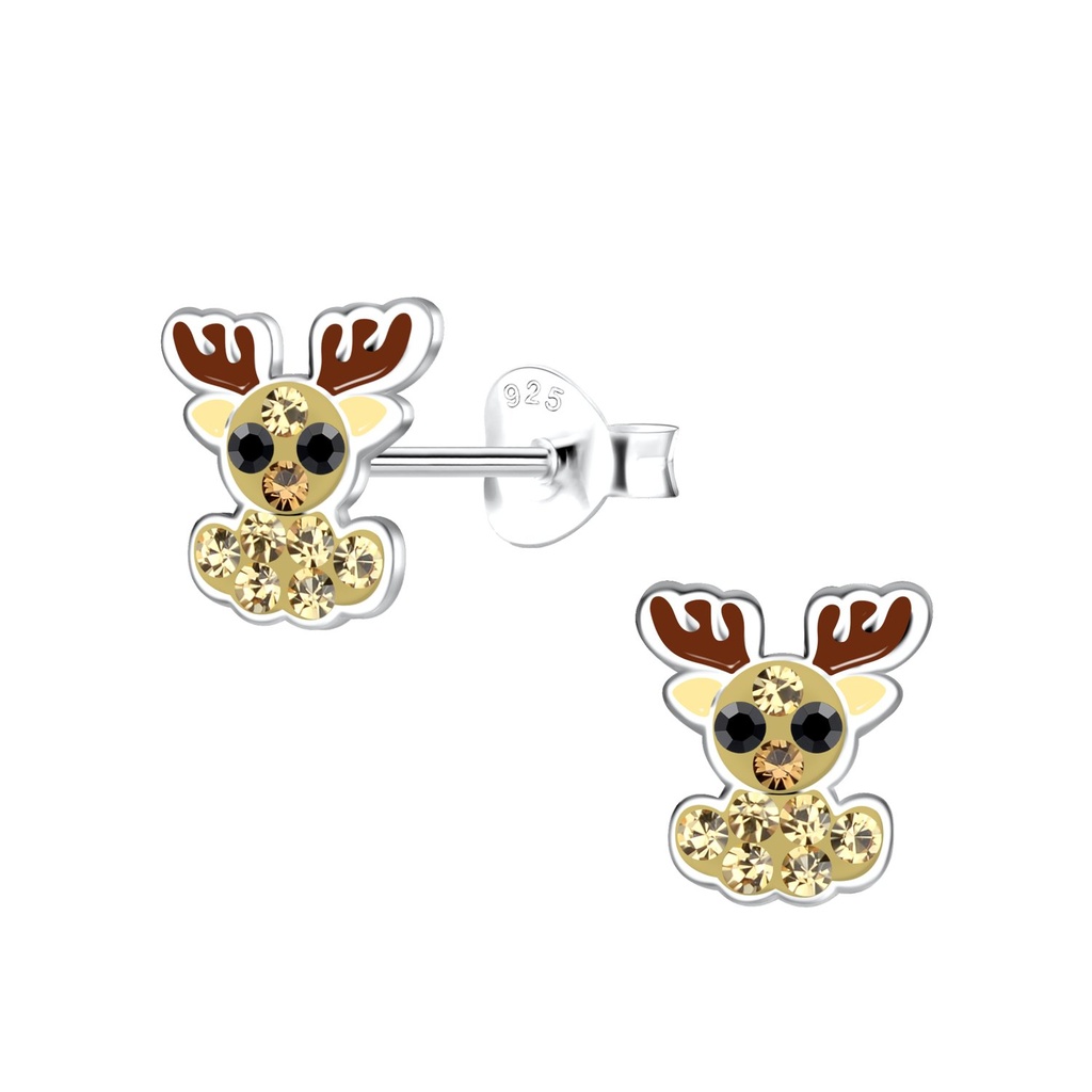[10029889] Silver Deer Stud Earrings