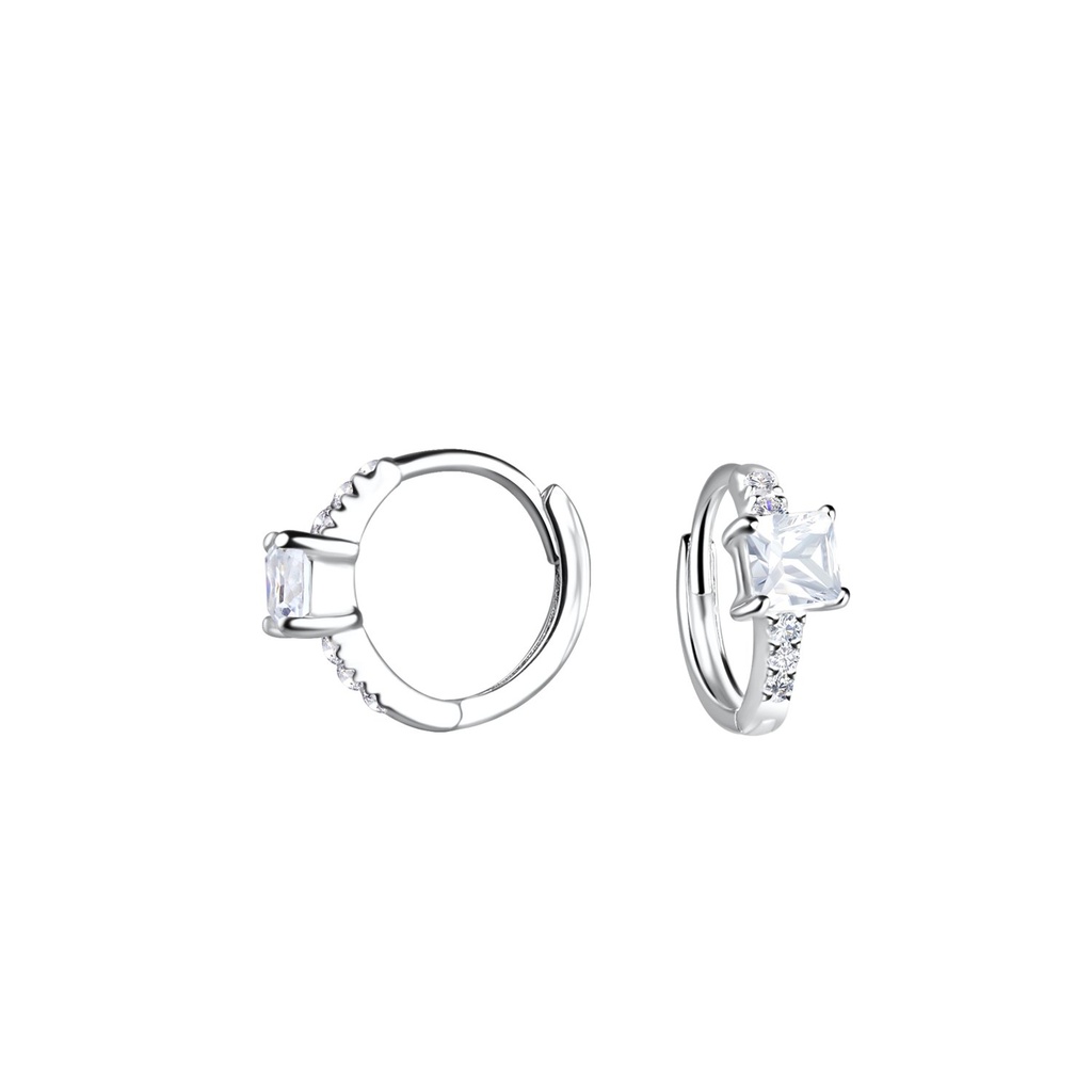 [10028113] 8mm Silver Huggie Earrings