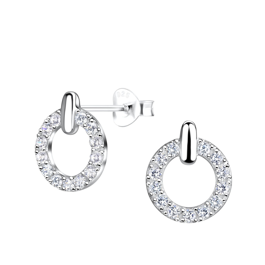 Puces d'oreilles géométriques en argent