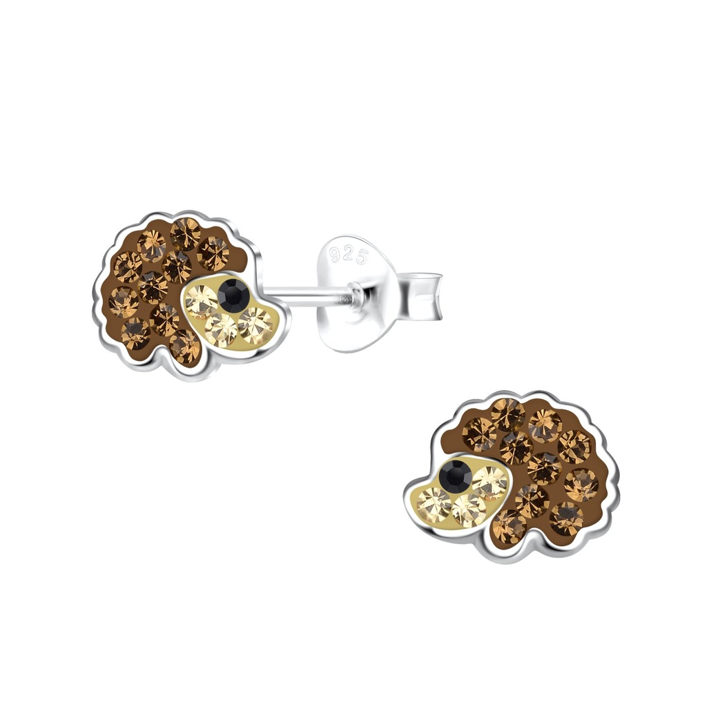 Silver Hedgehog Stud Earrings