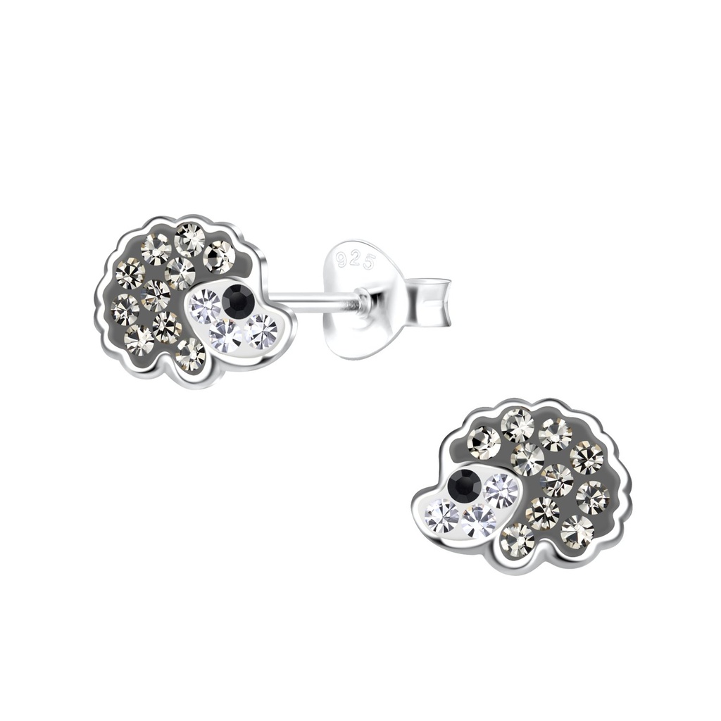 Silver Hedgehog Stud Earrings
