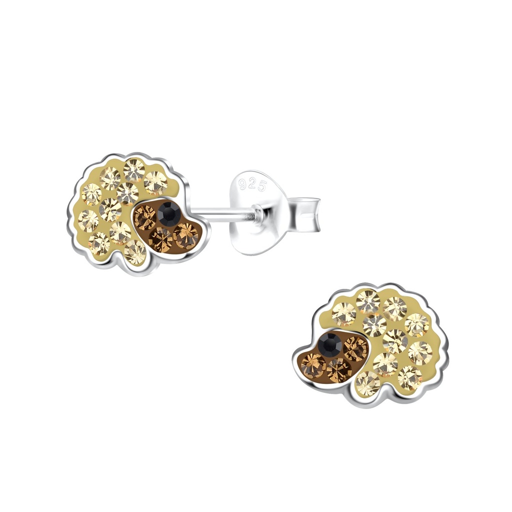 Silver Hedgehog Stud Earrings