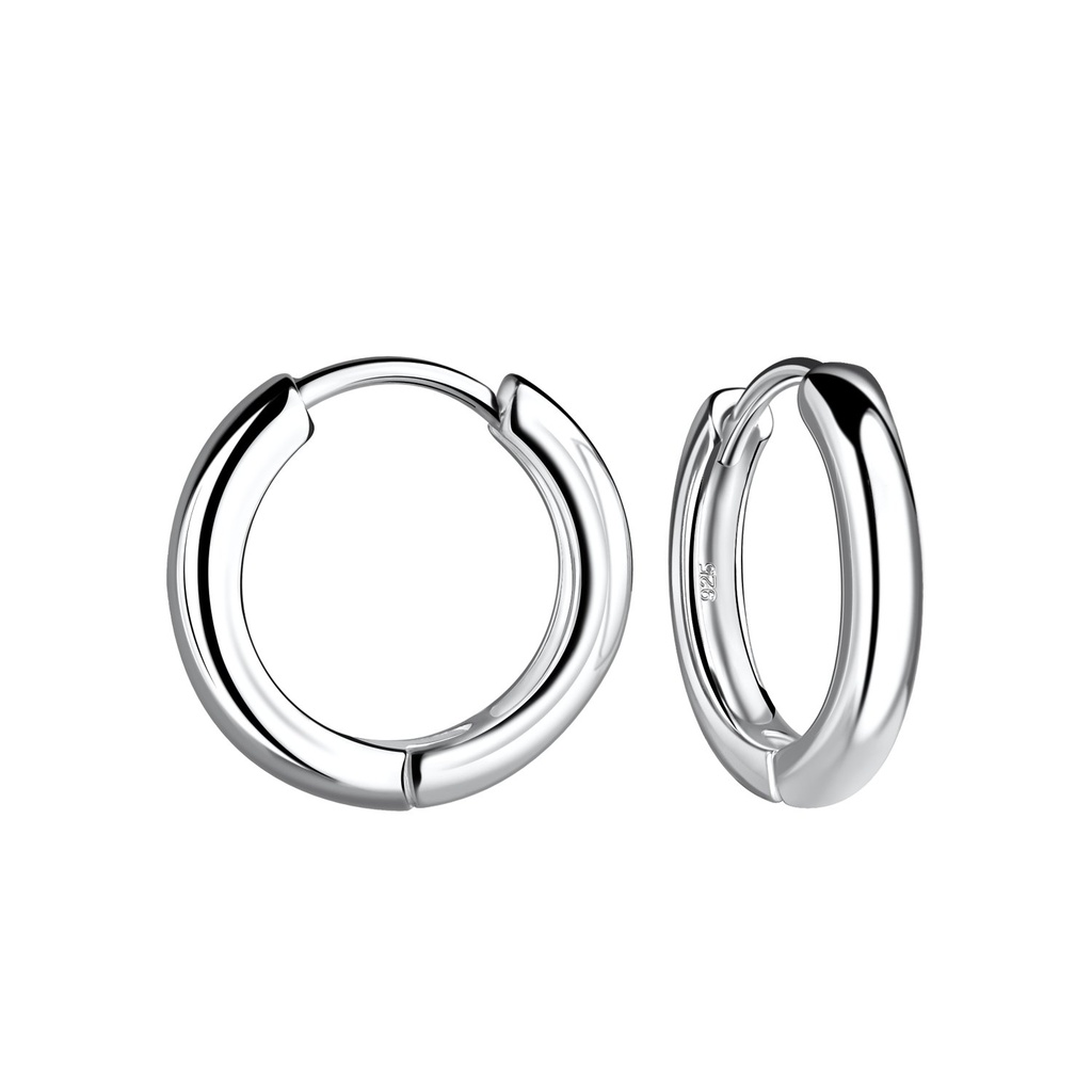 Créoles huggie en argent 15 mm