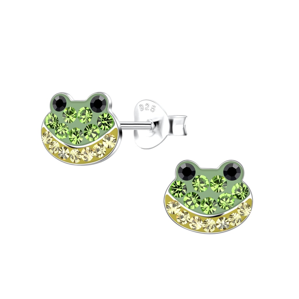Puces d'oreilles grenouille en argent