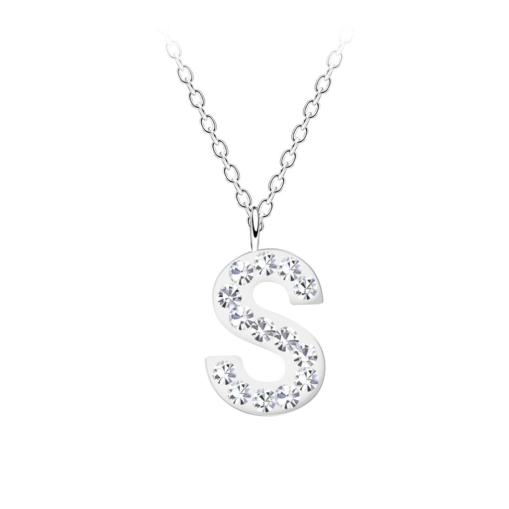 Collier lettre S en argent