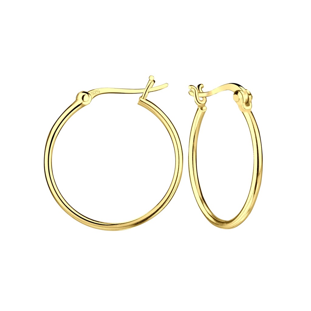 [10029817] 20mm Silver French Lock Hoops