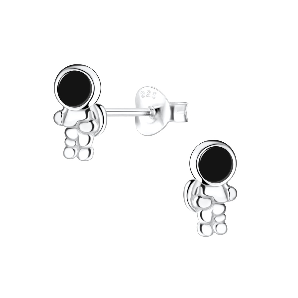 [10020124] Silver Astronaut Stud Earrings