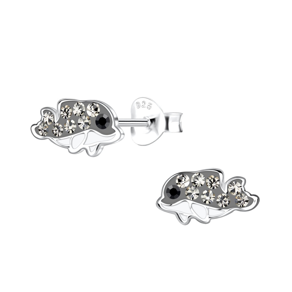 Silver Dolphin Stud Earrings