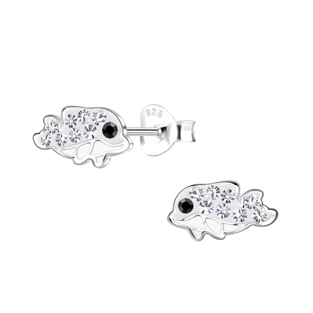 Silver Dolphin Stud Earrings