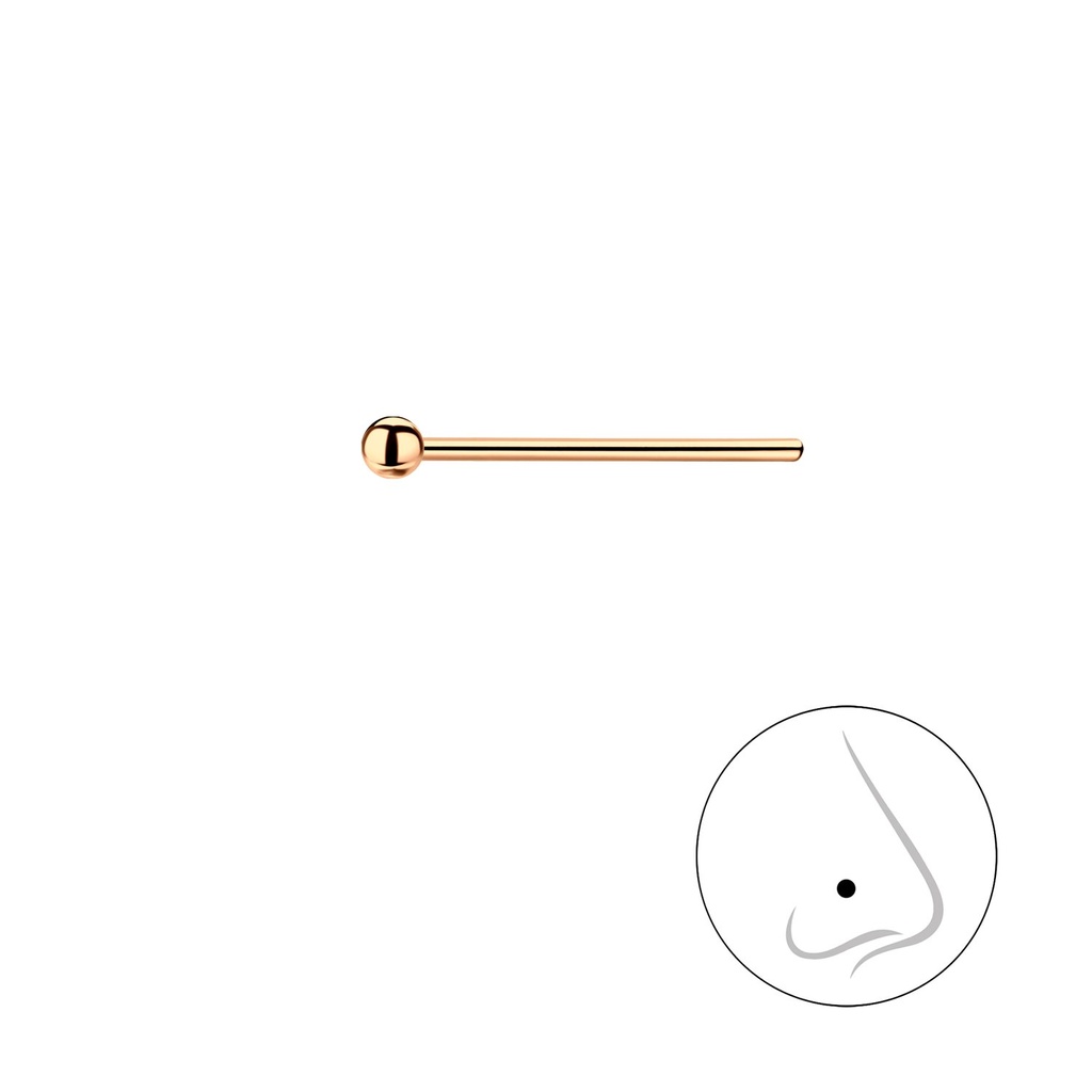 Clou de nez boule en argent 1.5 mm