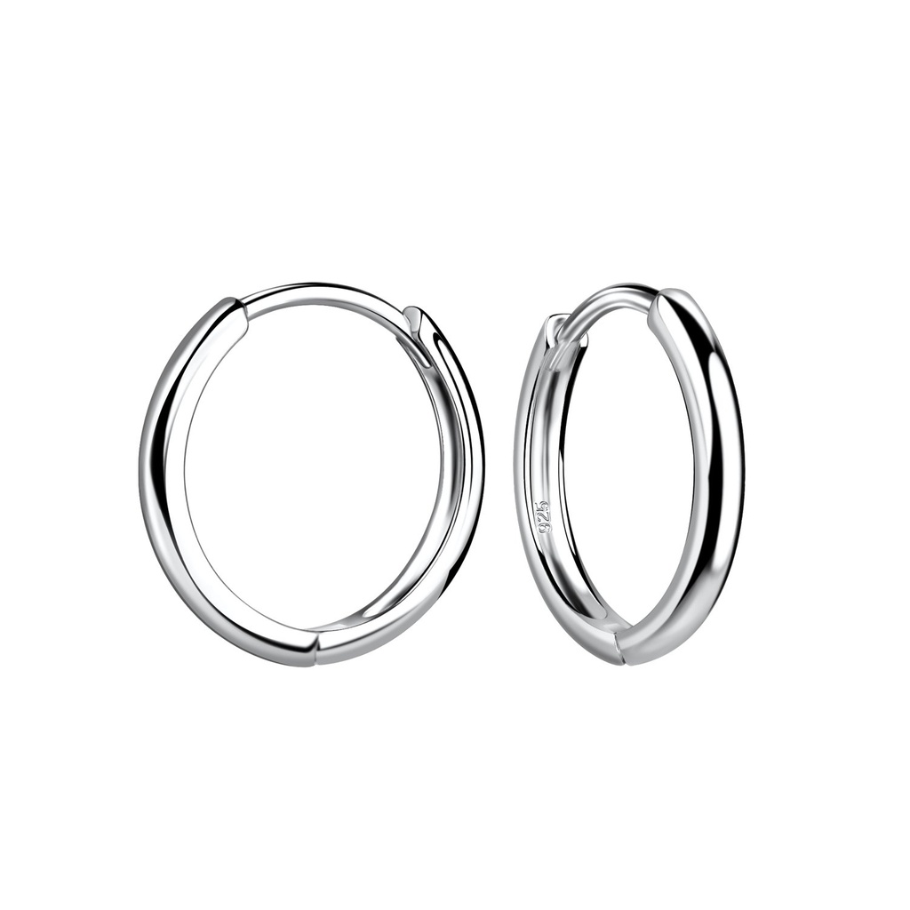 [10028743] 15mm Silver Huggie Earrings