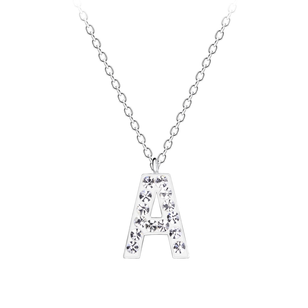 Silver Letter A Necklace